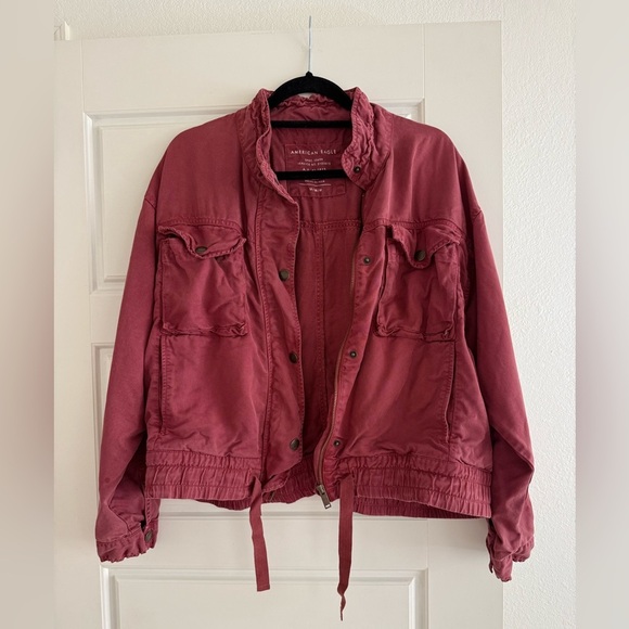 American Eagle Outfitters Jackets & Blazers - American Eagle Dusty Rose Utility Jacket Size Medium